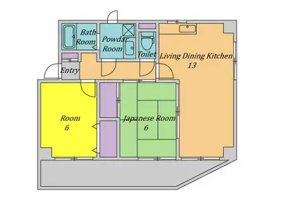 ATHOME(2LDK/5階)の間取り写真