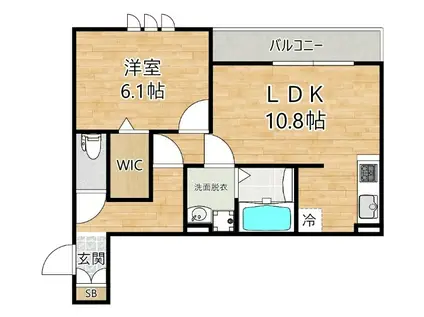 E-STAGE(1LDK/3階)の間取り写真