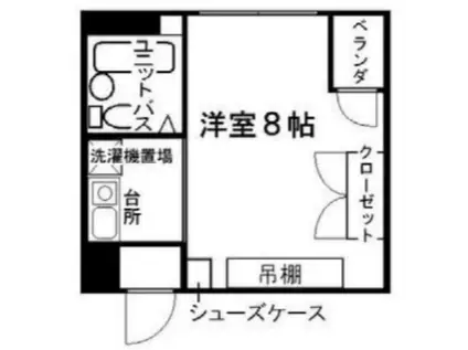 シャトーアルーフ(ワンルーム/6階)の間取り写真