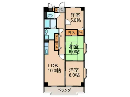 寿PARTIII(3LDK/3階)の間取り写真