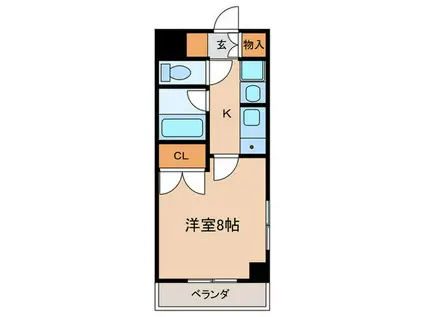 CORPOSACHI(1K/1階)の間取り写真