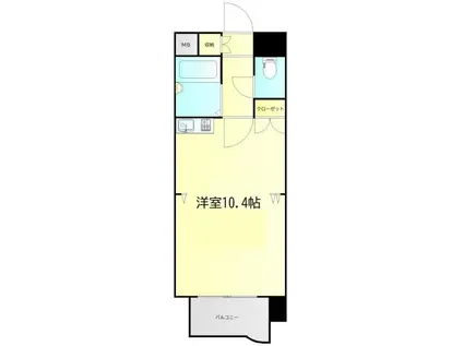 ライオンズマンション博多中央(1K/5階)の間取り写真