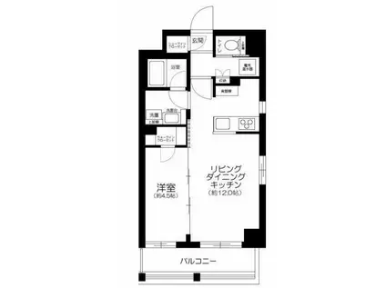 ハーモニーレジデンス新宿御苑(1LDK/6階)の間取り写真