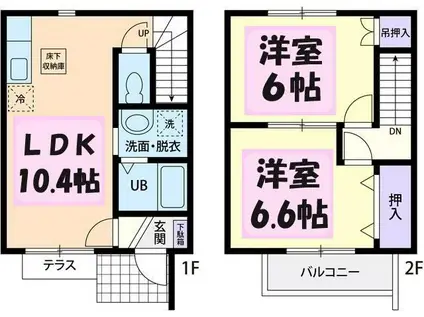 AJAX Ⅲ(2LDK/1階)の間取り写真