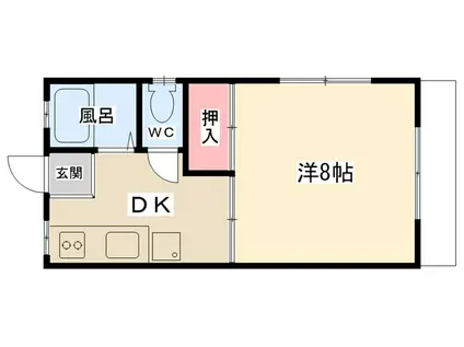 ハウス大津 B棟(1DK/1階)の間取り写真