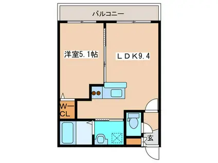 ルピヴォ(1LDK/3階)の間取り写真