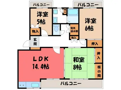 TBNレジデンス(3LDK/1階)の間取り写真