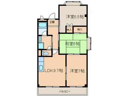 サン高森台(3LDK/1階)の間取り写真