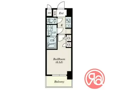 ES-GRANDE長居パークフロント(1K/7階)の間取り写真