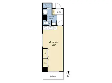 ドリーム小石川(ワンルーム/4階)の間取り写真