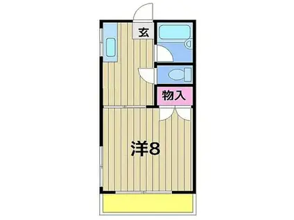 増田マンション(1K/1階)の間取り写真