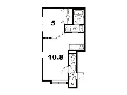 ステラデュオ(1LDK/1階)の間取り写真