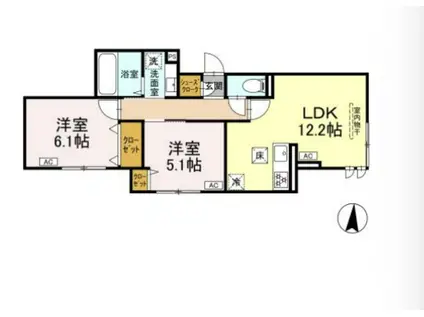 HILL′S大泉学園(2LDK/1階)の間取り写真