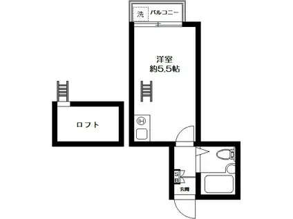 LP滝野川(1K/1階)の間取り写真
