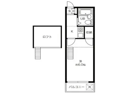 グリーンビラ サショウ(1K/1階)の間取り写真