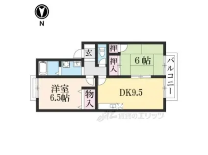 セジュール和2(2LDK/1階)の間取り写真