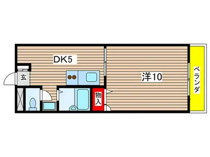 ホルンハイツ(1DK/2階)の間取り写真