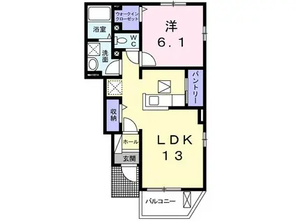 フォレスタIII(1LDK/1階)の間取り写真
