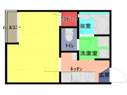 アーク・ヴィラ南鳩ヶ谷(1K/1階)の間取り写真