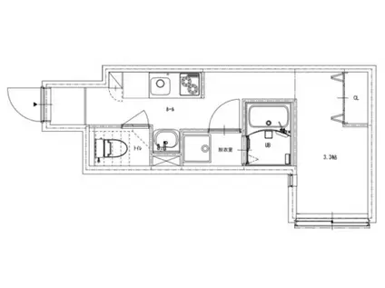 ソルナクレイシア雑司が谷(1K/1階)の間取り写真