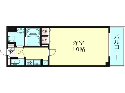 LASANTE京橋 旧エスティメゾン京橋(1K/2階)の間取り写真