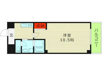 ヴィラナリー関目(1K/8階)の間取り写真