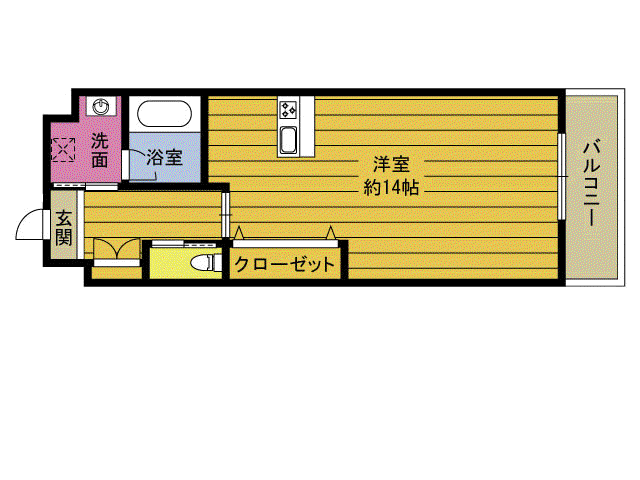 RINT7(1K/3階)の間取り写真