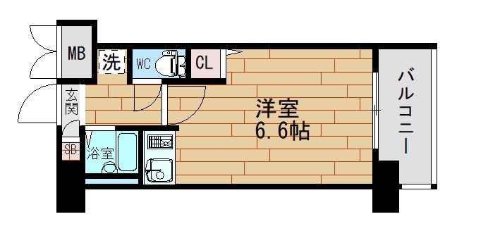 L-FLORA此花(1K/9階)の間取り写真