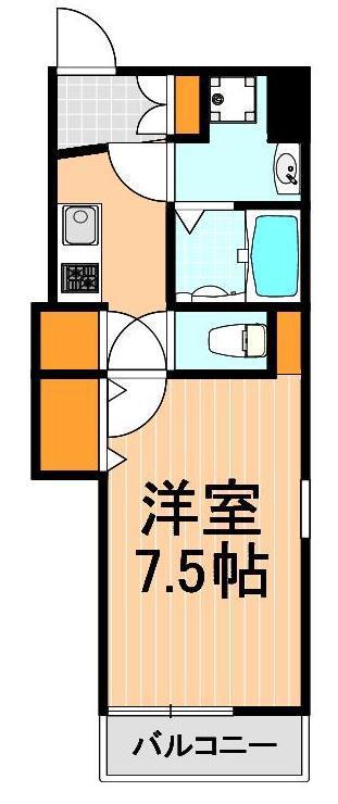 ANZUS EURASIA TOWER(1K/3階)の間取り写真