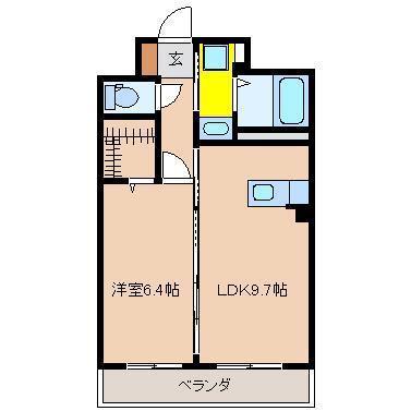 アンシャンテ・S(1LDK/3階)の間取り写真
