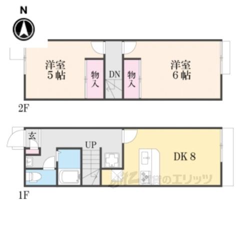レオパレスめぐみ(2DK/1階)の間取り写真