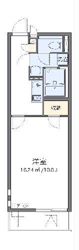 クレイノマチュレ南谷(1K/1階)の間取り写真