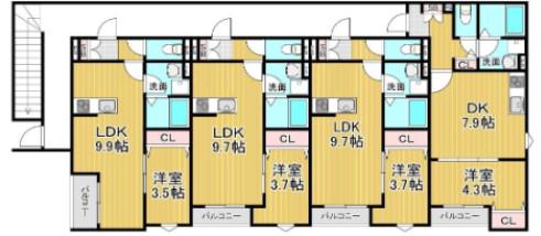 LA-CREA LKS(1LDK/1階)の間取り写真