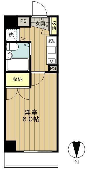グランヴァン高田馬場(1K/5階)の間取り写真