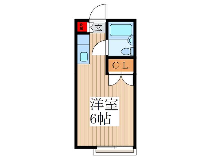 メゾン東桜(ワンルーム/2階)の間取り写真