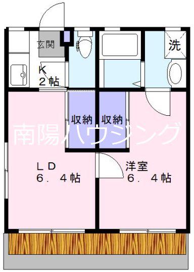 レジデンス多摩川(1LDK/1階)の間取り写真