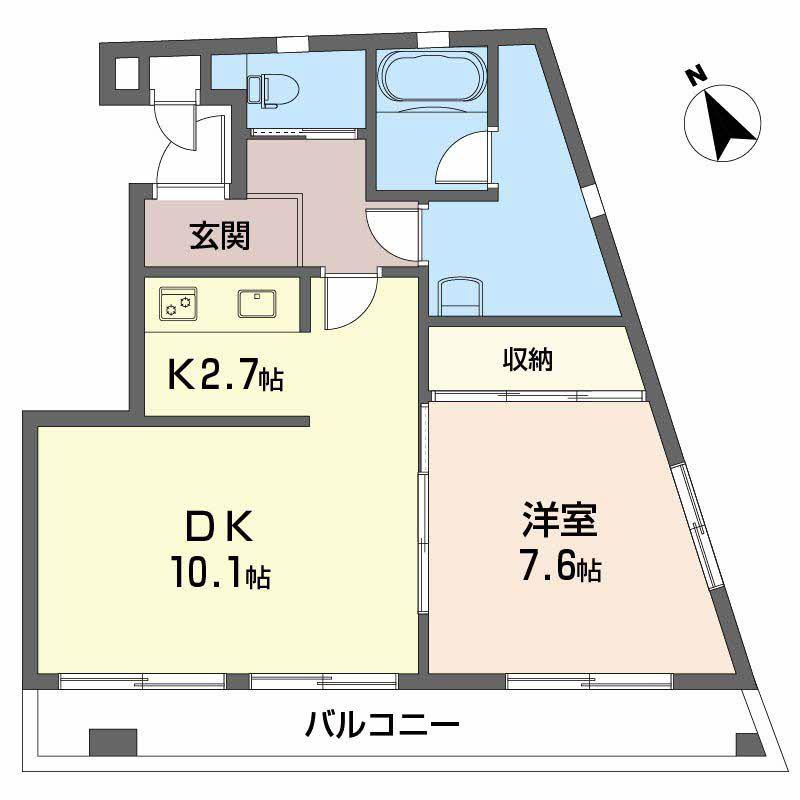 ファミーユ(1LDK/3階)の間取り写真