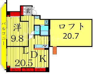 サンリット六町II(1LDK/5階)の間取り写真