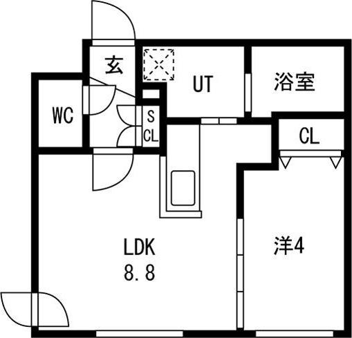 ONE STAGEひばりが丘II(1LDK/1階)の間取り写真