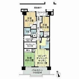 東京ベイスクエア・ミッテ(3SLDK/3階)の間取り写真