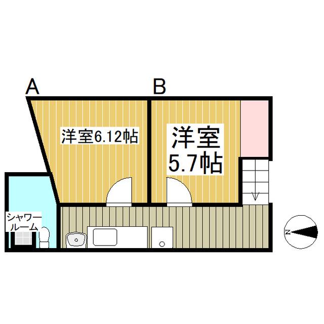 バック信濃屋ビル(ワンルーム/3階)の間取り写真