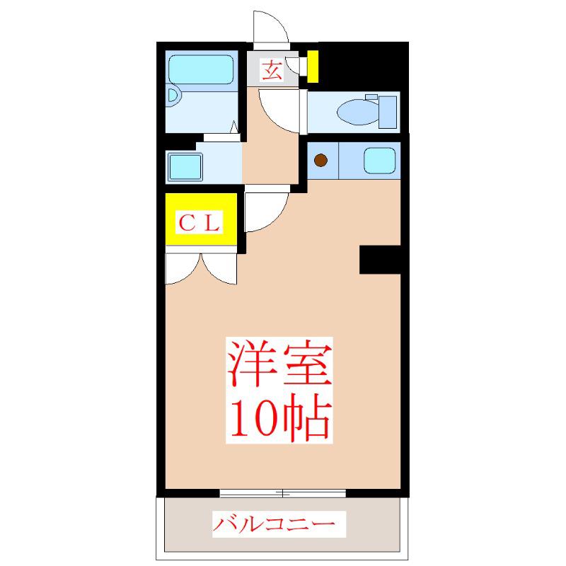 サンライズHILL(ワンルーム/1階)の間取り写真