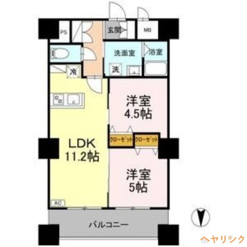 D-MEDICARE名古屋一社(2LDK/3階)の間取り写真
