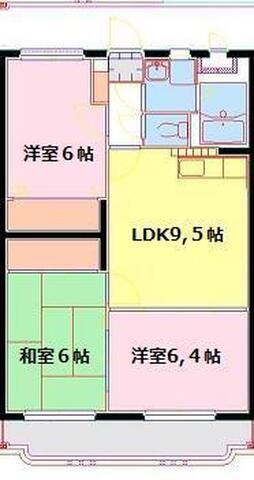 サン・クレール(3LDK/2階)の間取り写真