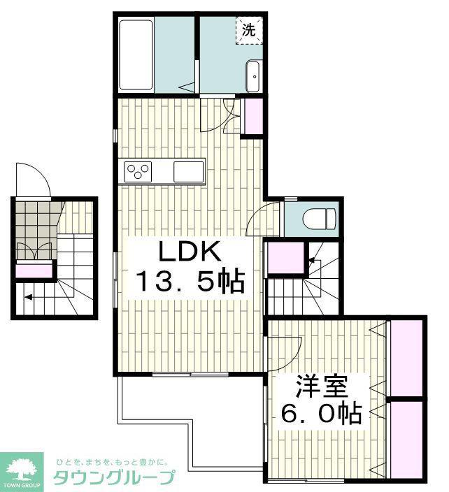 セディア(1LDK/2階)の間取り写真
