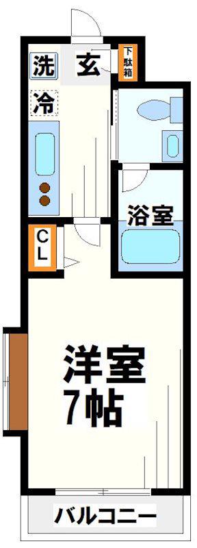 JOY TERRACE SENGAWA(1K/2階)の間取り写真