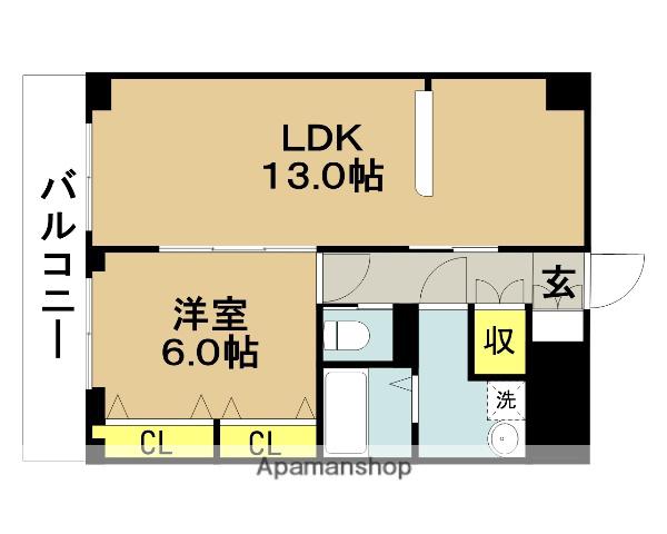 MSフローリッシュ(1LDK/5階)の間取り写真