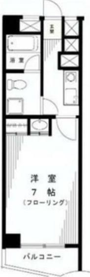 ピエタテール(1K/2階)の間取り写真