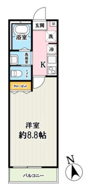 ベストみずほ台(1K/1階)の間取り写真