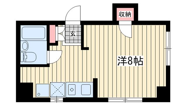 BELLTREE三宮(ワンルーム/1階)の間取り写真